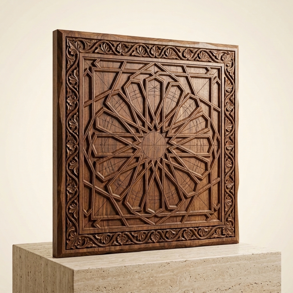 Geometric Educational Wall Panel