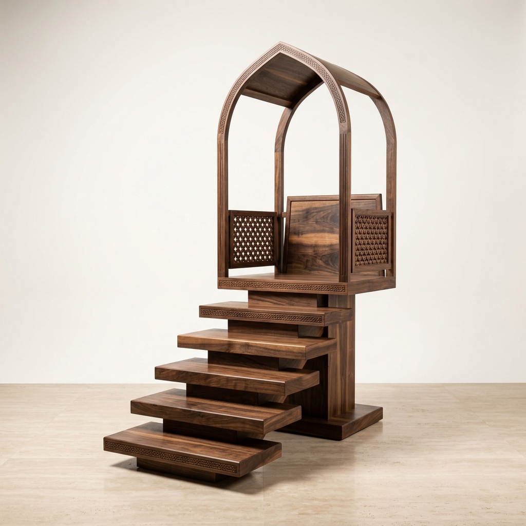 Minimalist Walnut Minbar