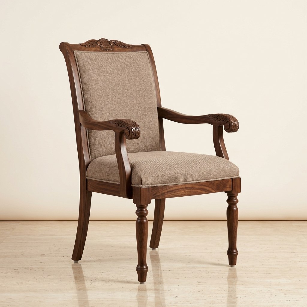 Walnut Wood Office Chair
