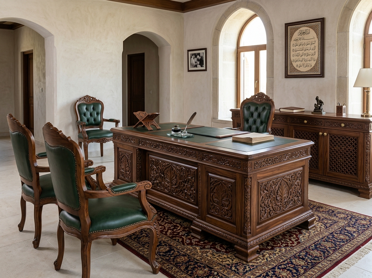 Kashmir Walnut Religious School Administration & Principal's Office Suite
