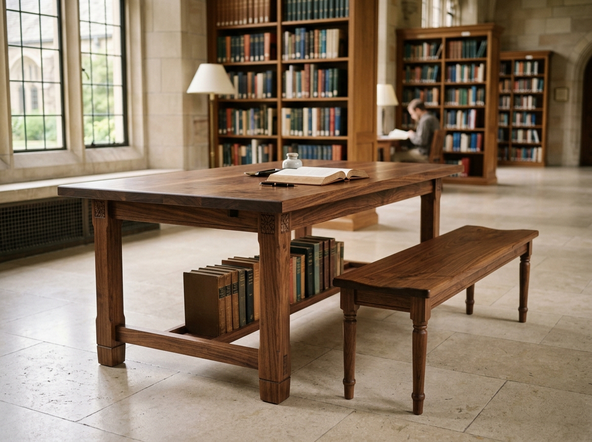 Kashmir Walnut Religious Study Hall Furniture Collection