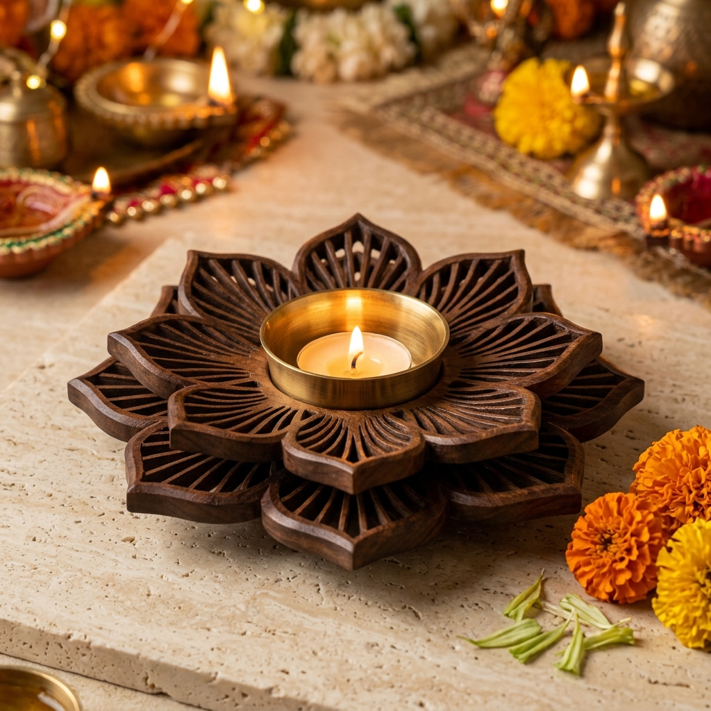 Diwali Decorative LED Diya Holder