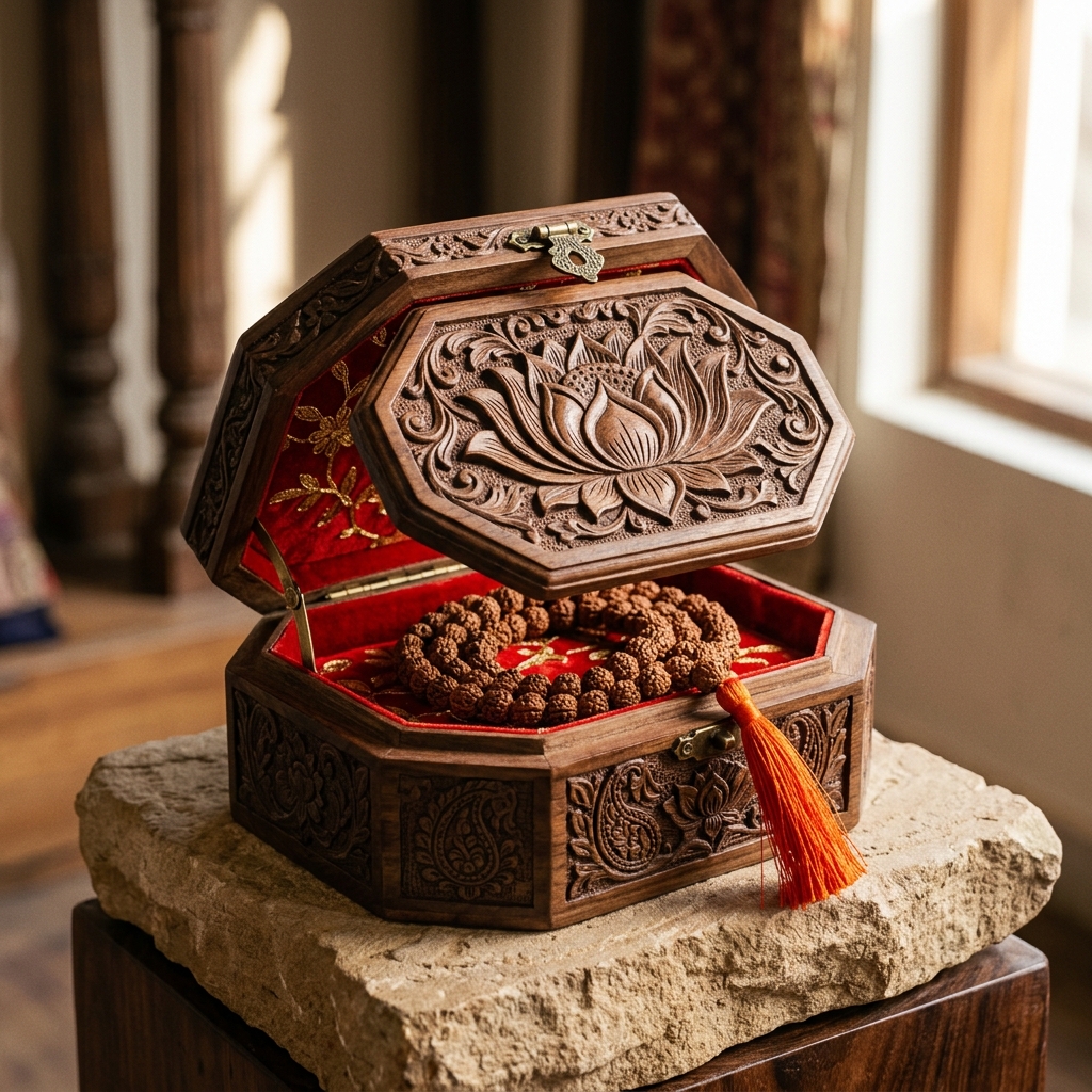Rudraksha Mala Keepsake Box