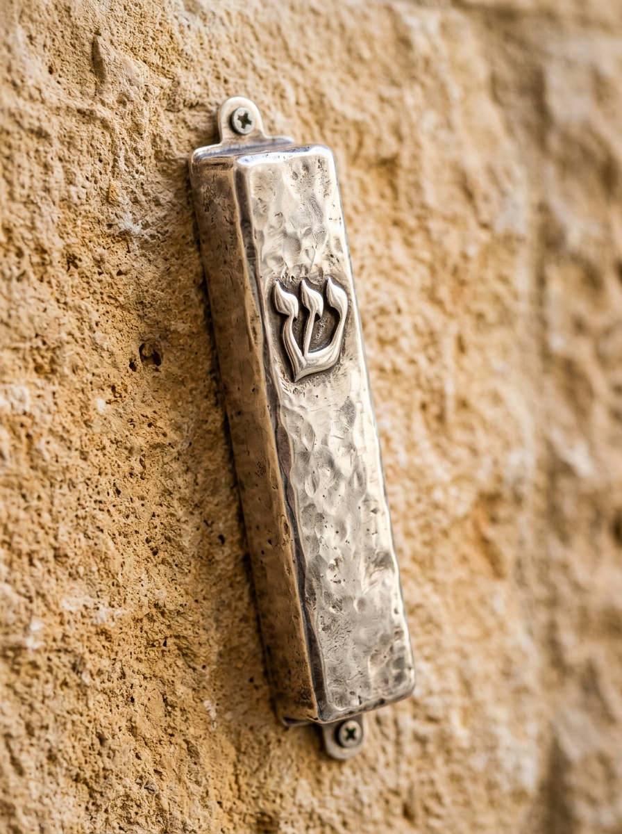 Curated Hand-Hammered Mezuzah