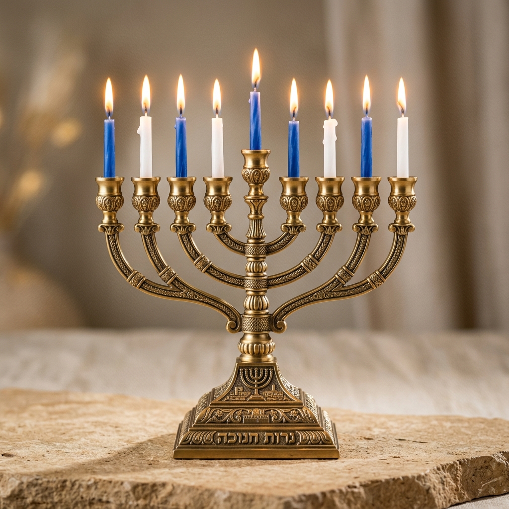 Seasonal Hand-Forged Menorah