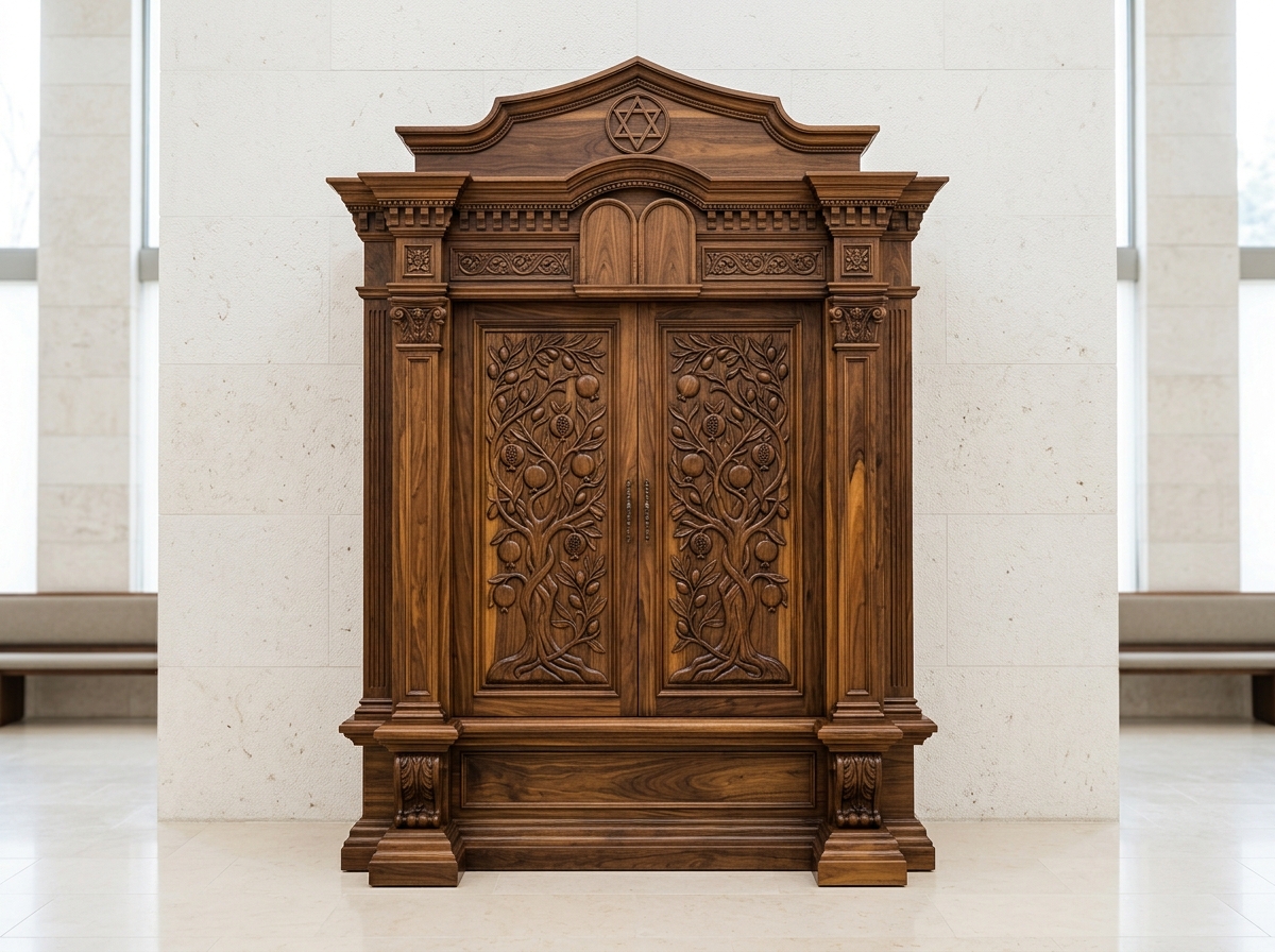 Kashmir Walnut Aron Kodesh — Torah Ark