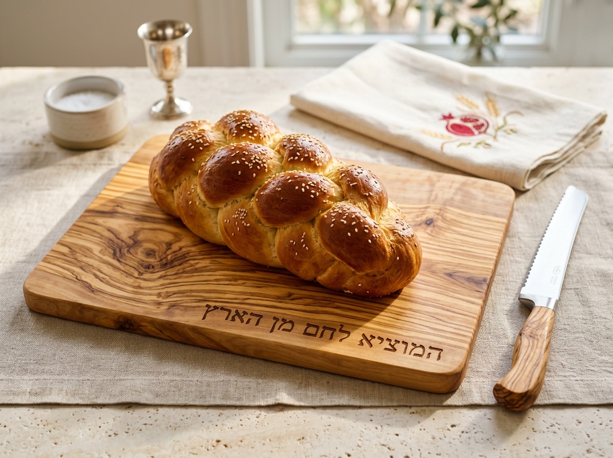 Shabbat Challah Board & Knife Set