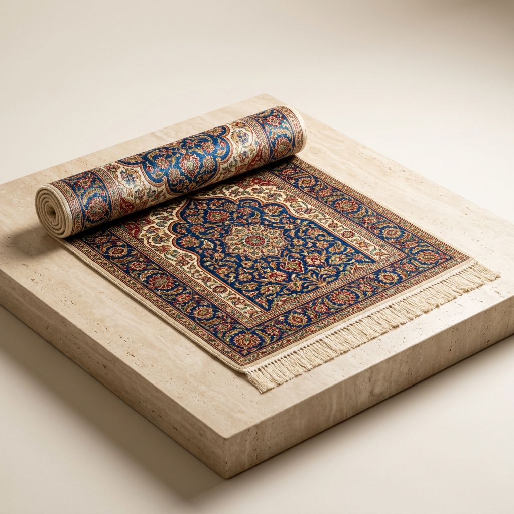 Kashmiri Silk-on-Silk Contemplation Rug